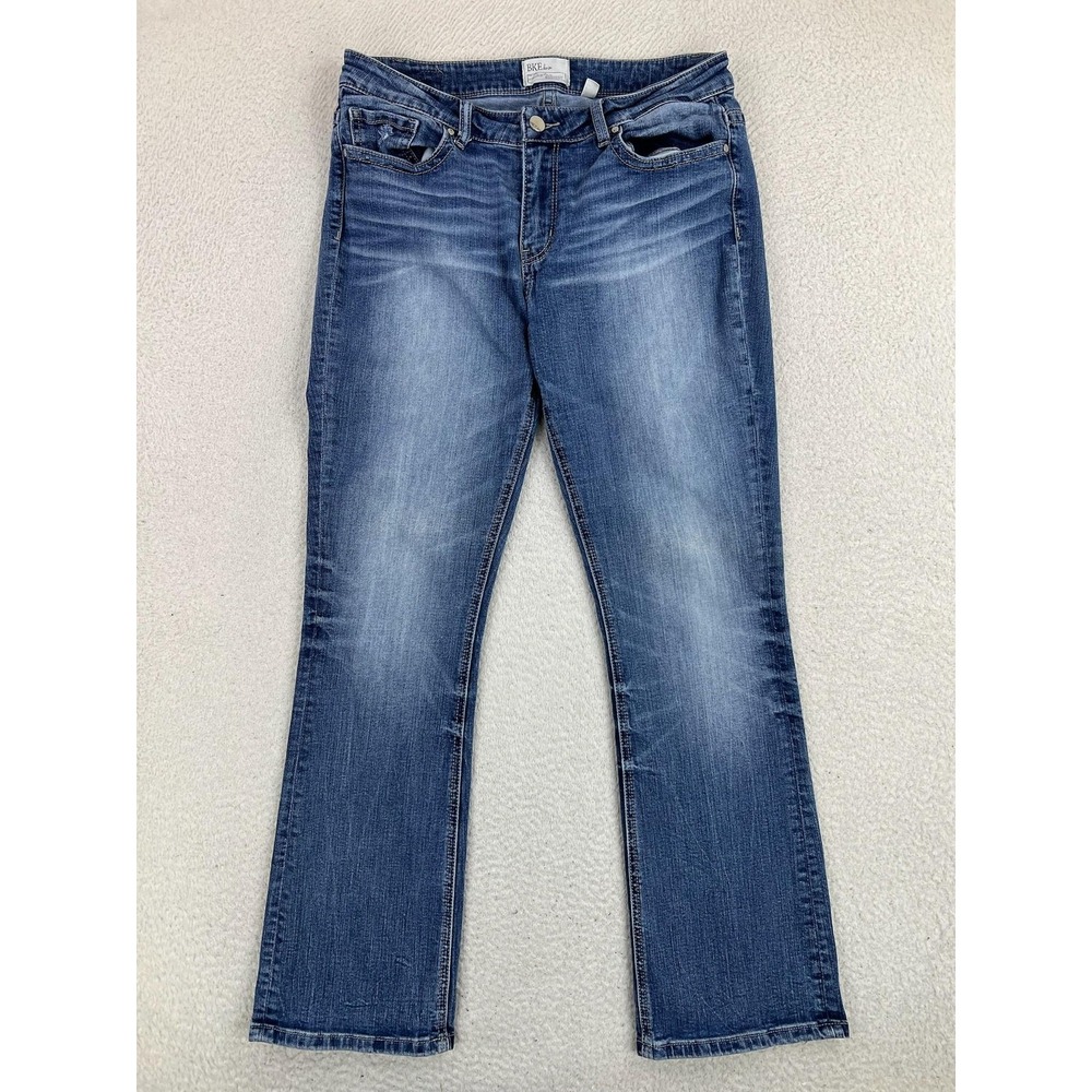 BKE Payton Bootcut Jeans Womens 30R Blue Medium Wash Mid Rise Stretch ABK2853